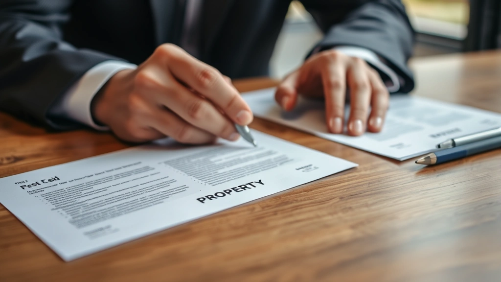 sonoma county property taxes - 
Close-up of hands reviewing real estate paperwork and property deed documents o