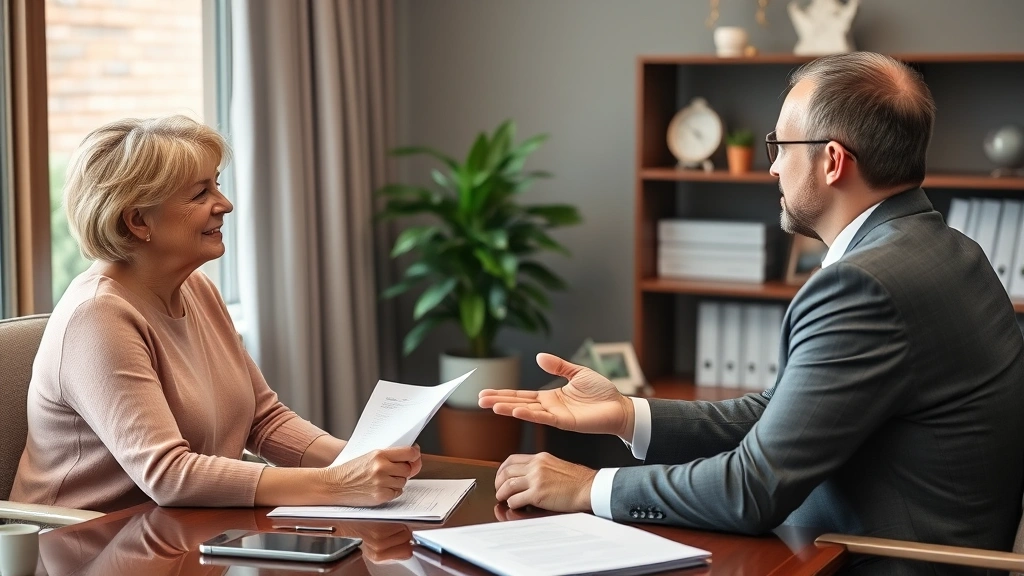 st joseph county indiana property tax - 
Mature couple meeting with financial advisor in professional office discussing 