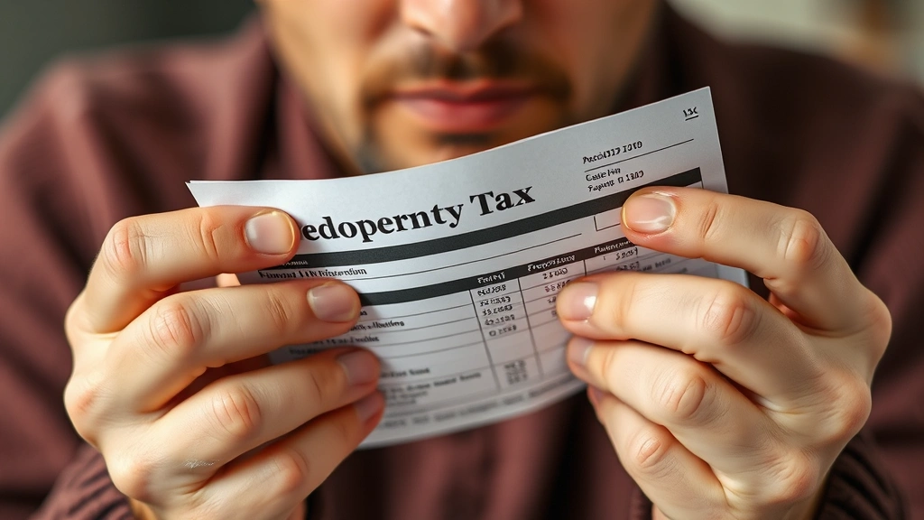 st louis county property tax delays -
Close-up of person’s hands holding property tax bill with concerned expre