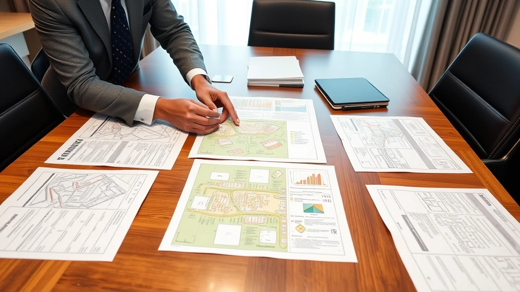 suffolk county tax map -
Real estate professional comparing multiple property tax maps and documents spr