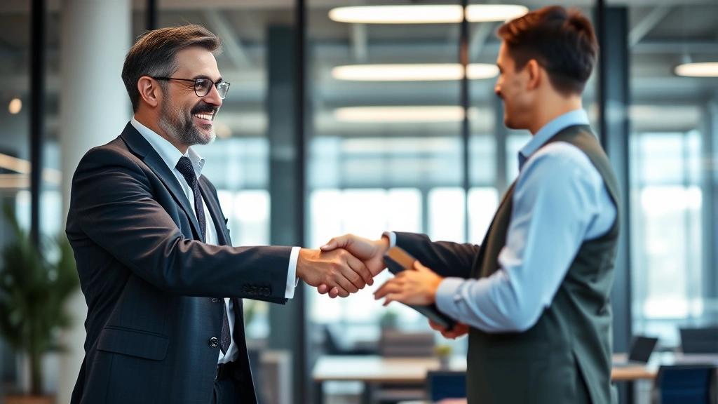sui tax meaning - 
Business owner shaking hands with employee in corporate office setting
