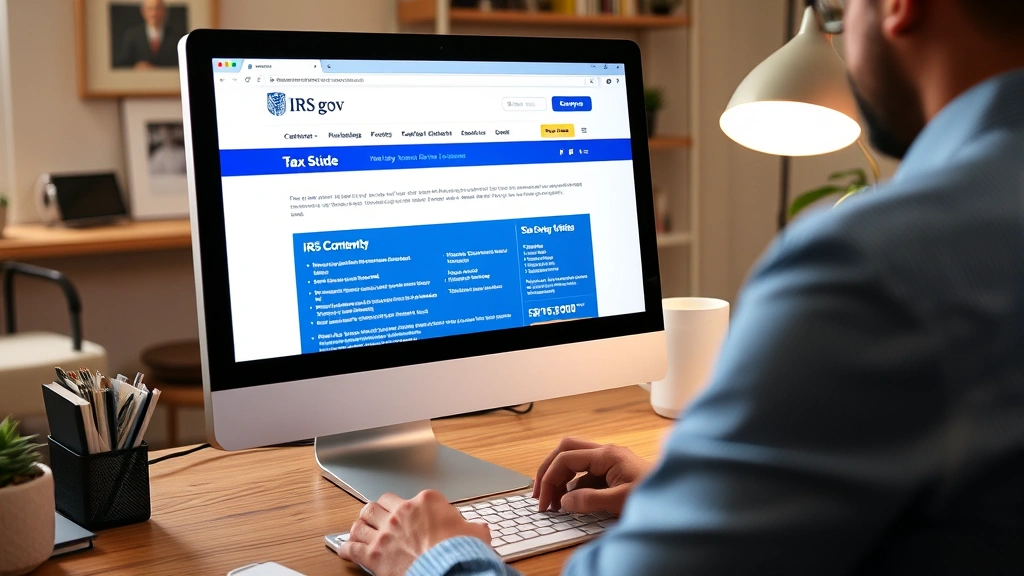 tax code 806 -
Person at computer screen showing IRS.gov website with tax code information, pr