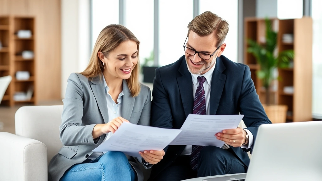 tax day coffee meme - 
Tax professional meeting with client over paperwork, both smiling and relaxed, 