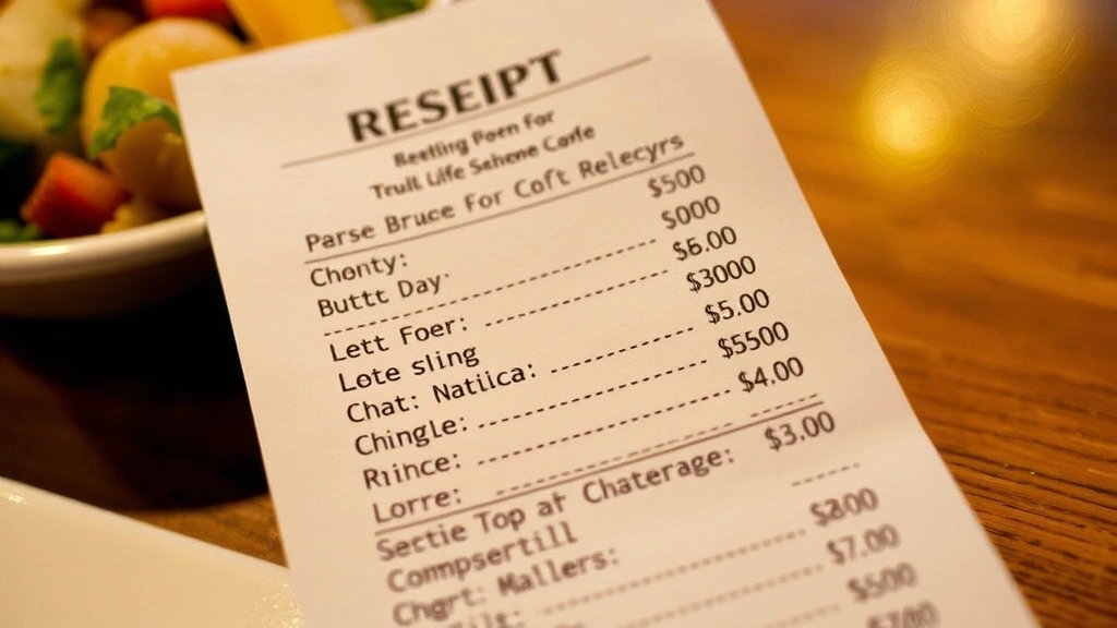 tax food nyc - 
Close-up of restaurant receipt with itemized charges
