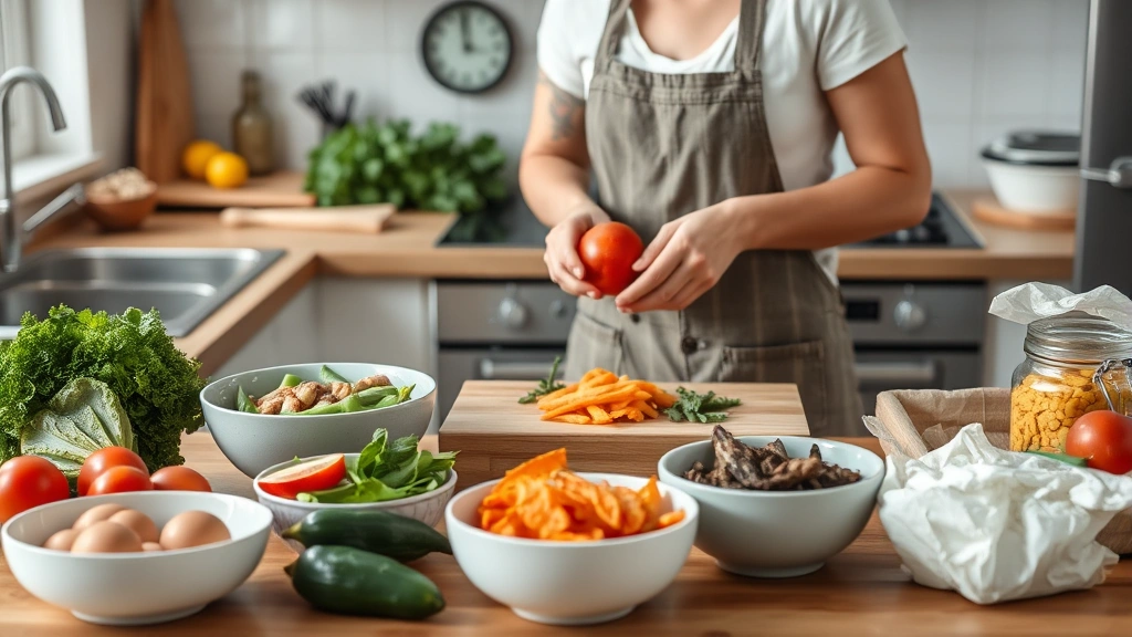 tax food nyc - 
Person meal prepping at home kitchen with fresh ingredients
