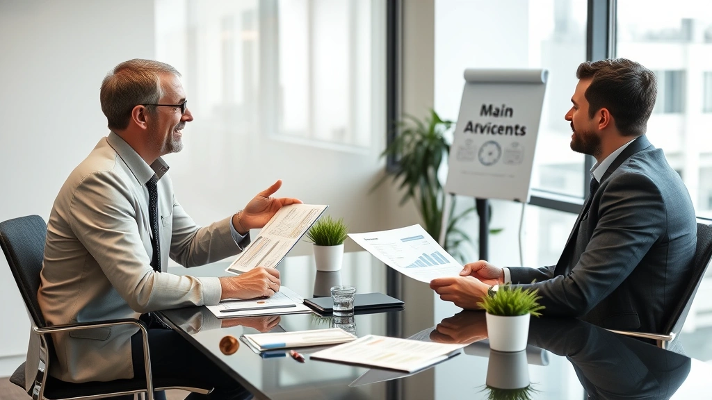 tax margin 2016 -
Financial advisor explaining tax margin concepts to client in professional meet