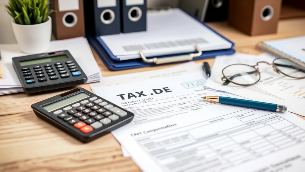 tax margin 2016 -
Organized workspace with tax folders, calculator, and financial planning docume