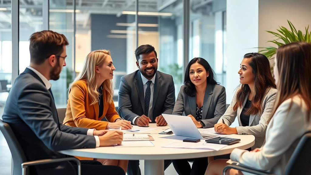 tax margin 2016 -
Diverse professional team discussing tax strategy in modern corporate office en