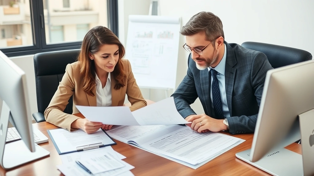 tax season meme - 
Professional accountant reviewing tax forms with client across desk
