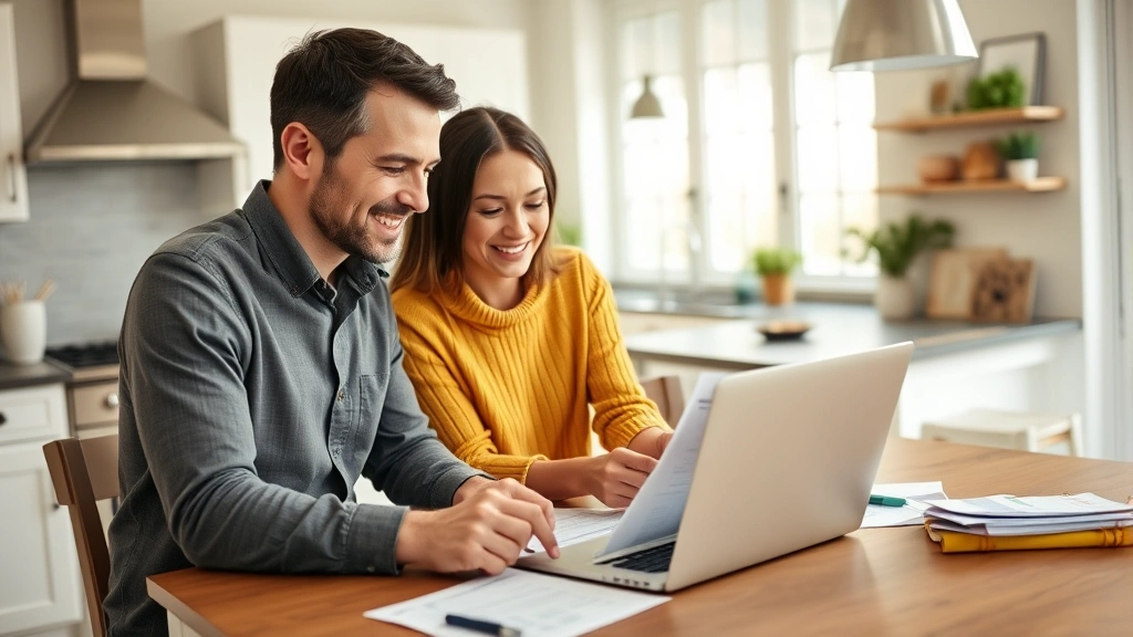 tax value vs market value - 
Diverse couple reviewing home appraisal report with laptop and financial docume