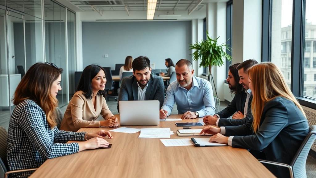 tim walz zyn tax - 
Diverse group of people in modern office discussing state tax policy around con