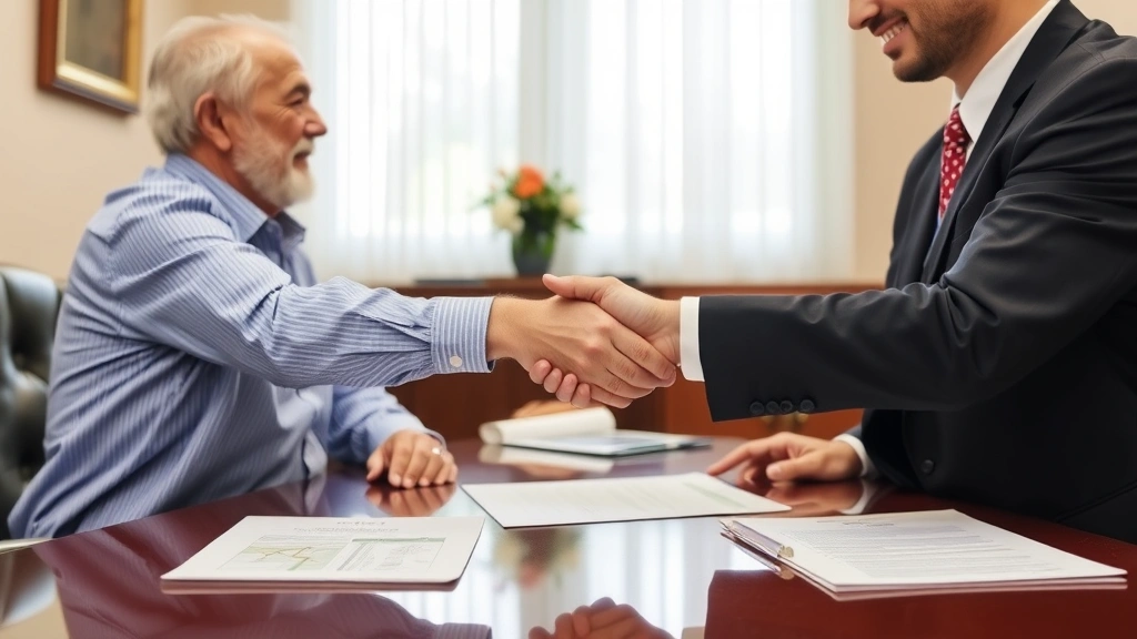 tom green county tax appraisal - 
Homeowner and appraisal officer shaking hands in formal meeting room with prope