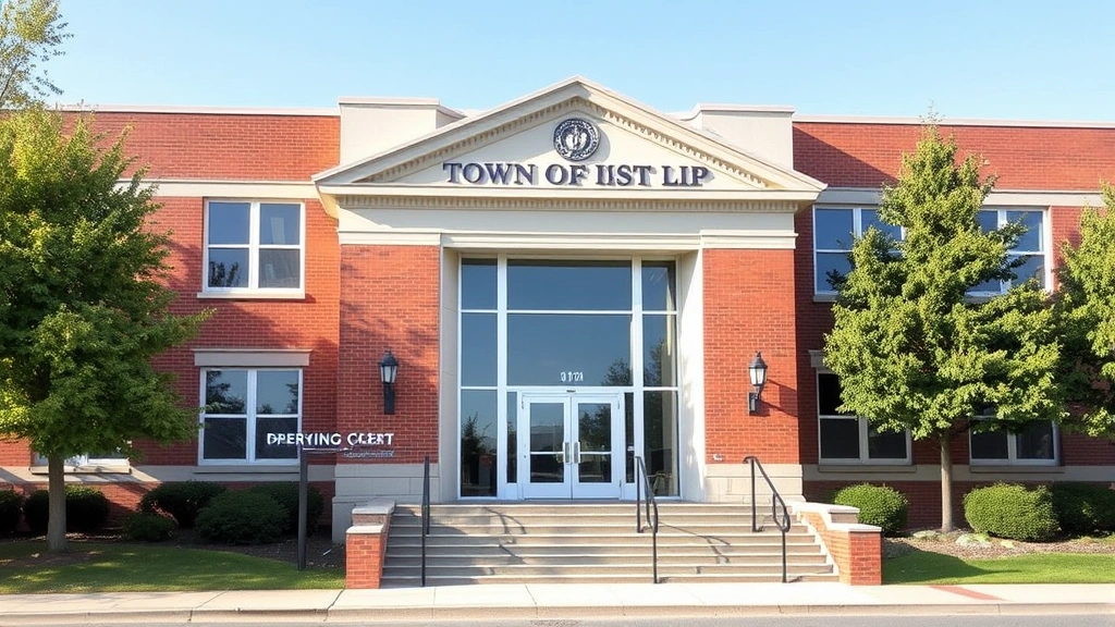 town of islip taxes - 
Town of Islip municipal building exterior during daytime with clear architectur