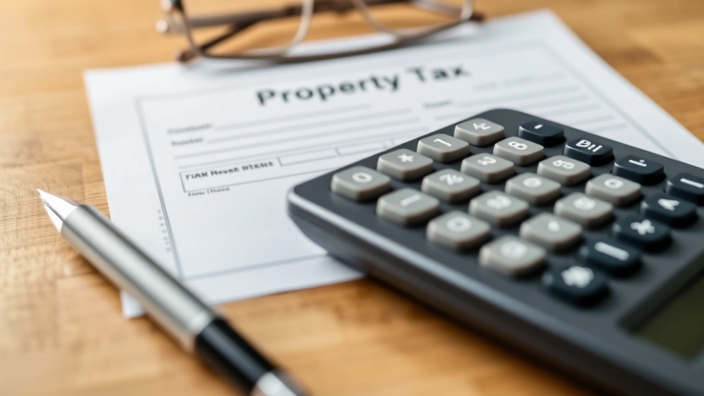 town of southington tax collector - 
Close-up of property tax bill with calculator, pen, and checkbook on wooden des