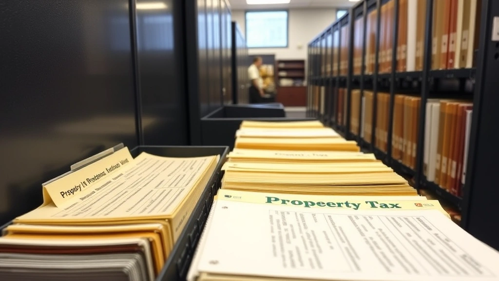 town of southington tax collector - 
Organized filing system with property tax folders and payment records in munici