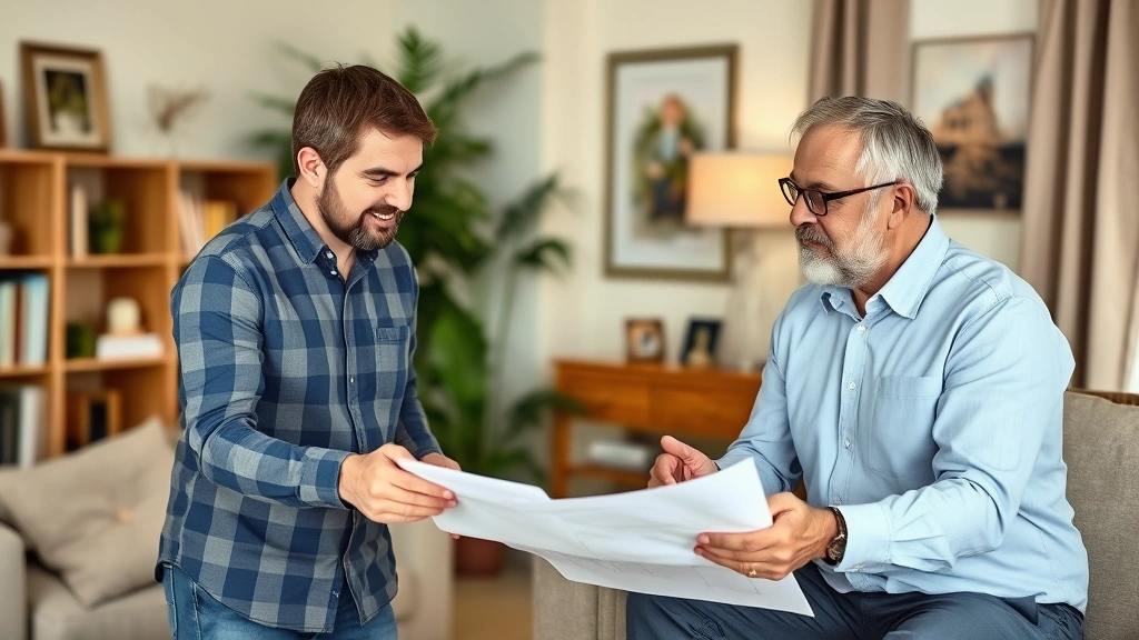 troup county ga tax assessor -
Middle-aged homeowner and assessor discussing property valuation in home office