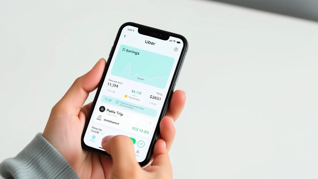 uber tax calculator - 
Close-up of hands holding smartphone with Uber app open, dashboard showing earn