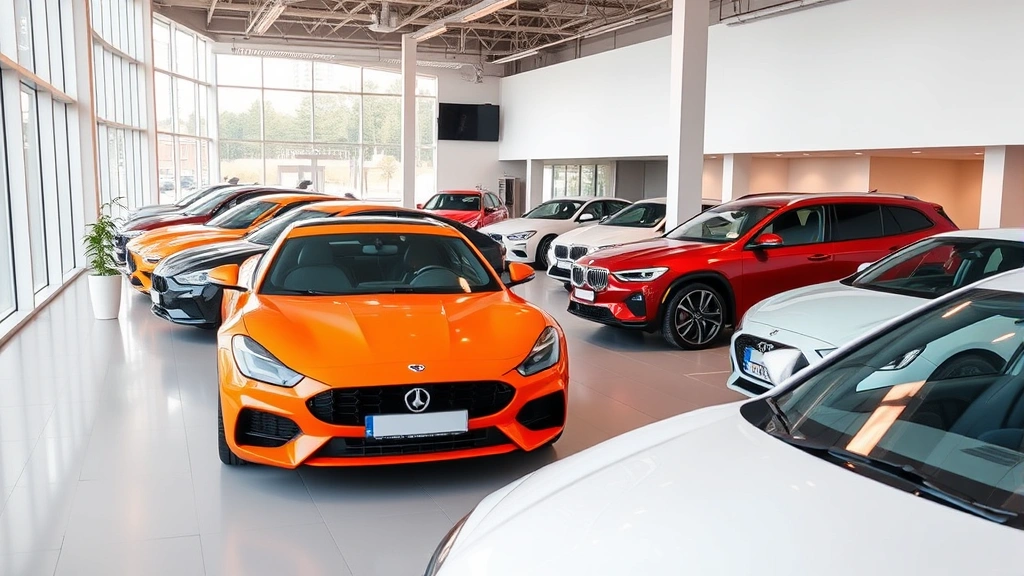 utah automobile sales tax - 
Modern car dealership showroom interior with vehicles displayed
