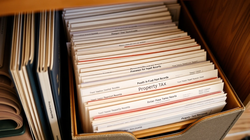 village of hempstead taxes -
Organized home filing system with property tax records, assessment notices, and