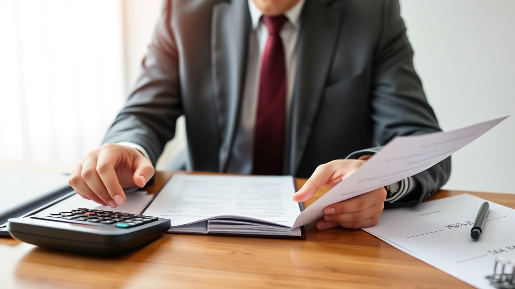 virginia sales tax on food -
Financial advisor or accountant in business casual attire explaining tax docume