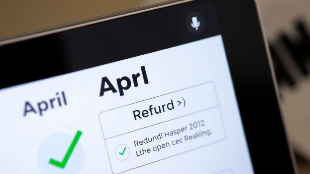 vt state tax refund status -
Calendar showing April tax deadline with checkmark and refund notification on s