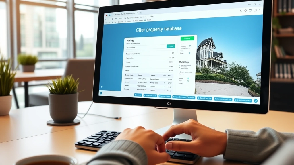 wake county real estate tax records -
Modern computer screen displaying online property tax database search interface