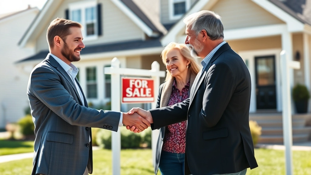 wake county real estate tax records -
Real estate agent and homeowner shaking hands in front of residential property