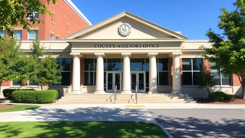 wake county real estate tax records -
County assessor’s office building exterior, professional government archi