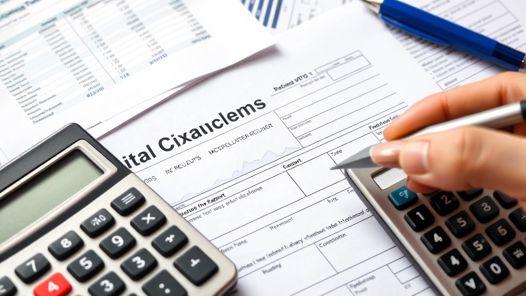 waukesha county tax - 
Close-up of tax return form being signed with calculator, receipts, and financi