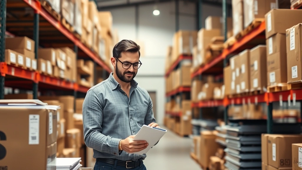 what is ct sales tax - 
Business owner managing inventory and sales tax compliance in organized warehou