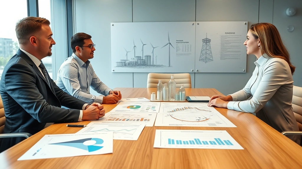 what is production tax credit - 
Business professionals in conference room discussing tax strategy with energy f