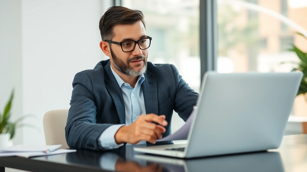 what is sui tax - 
Business owner at laptop reviewing state unemployment insurance rate notice
