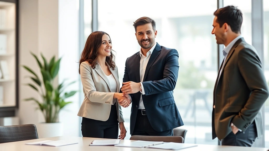 what is va sales tax - 
Handshake between tax professional and client in modern financial planning offi