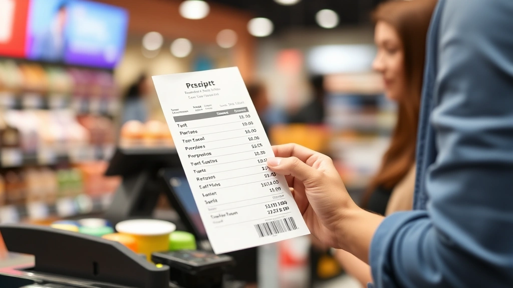 what is virginia sales tax - 
Customer at retail checkout counter with receipt showing sales tax breakdown
