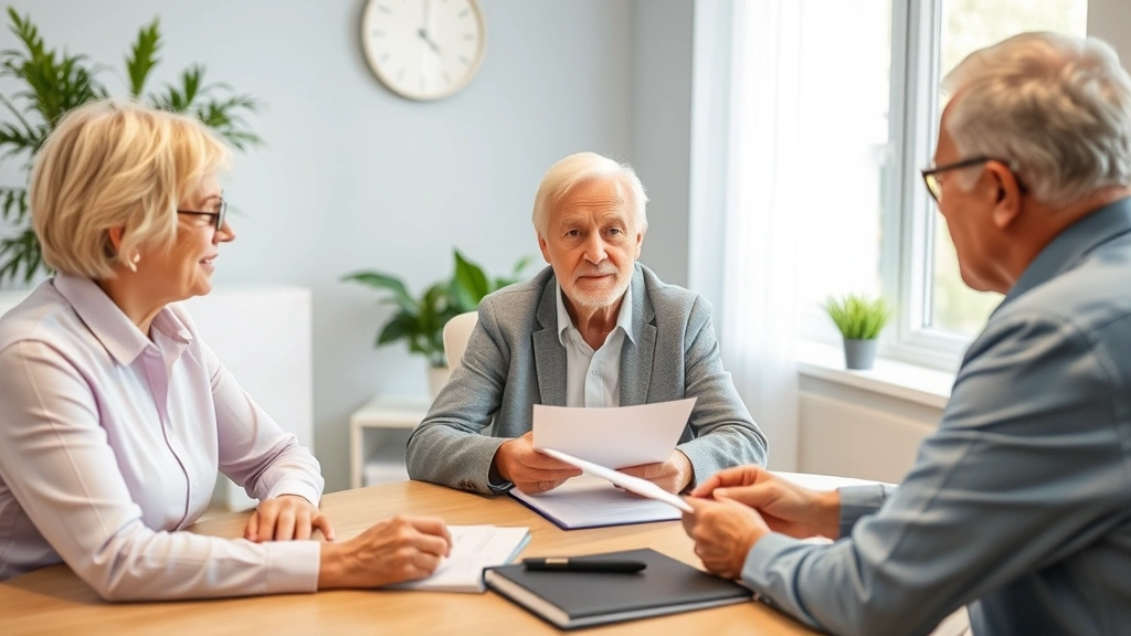 when are cook county property taxes due - 
Senior citizen meeting with financial advisor about property tax exemptions and