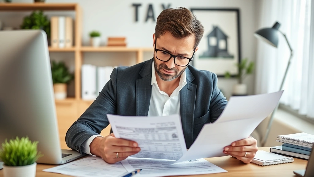 when are virginia taxes due -
Diverse business owner reviewing property tax bill and payment schedule at home