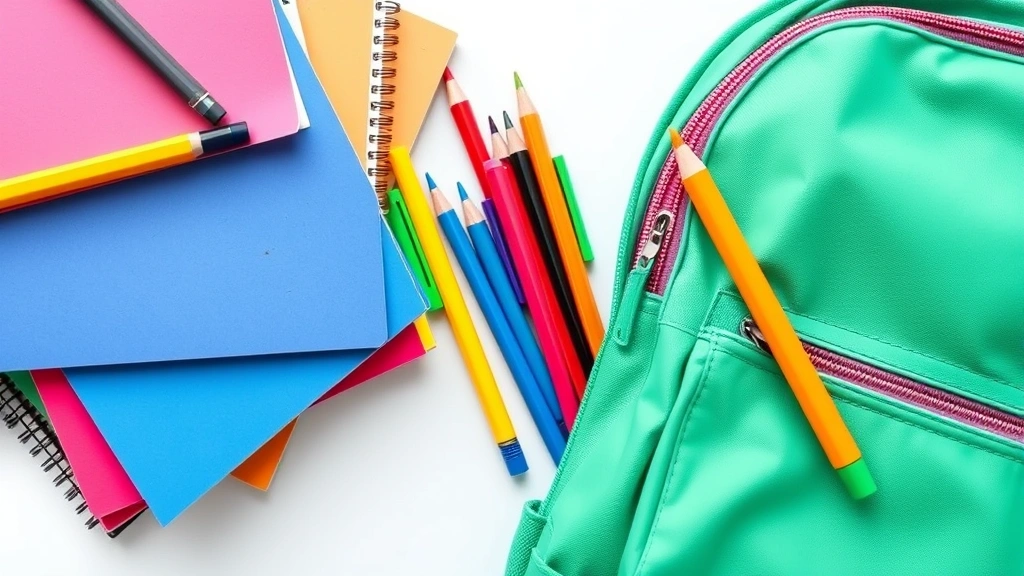 when is tax free week in maryland - 
Close-up of colorful school supplies including notebooks, pens, and backpack on
