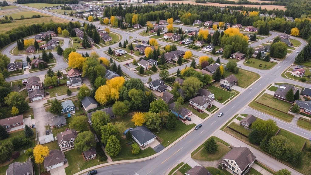 wright county mn property tax - 
Aerial view of residential neighborhood with mix of homes, trees, and streets r