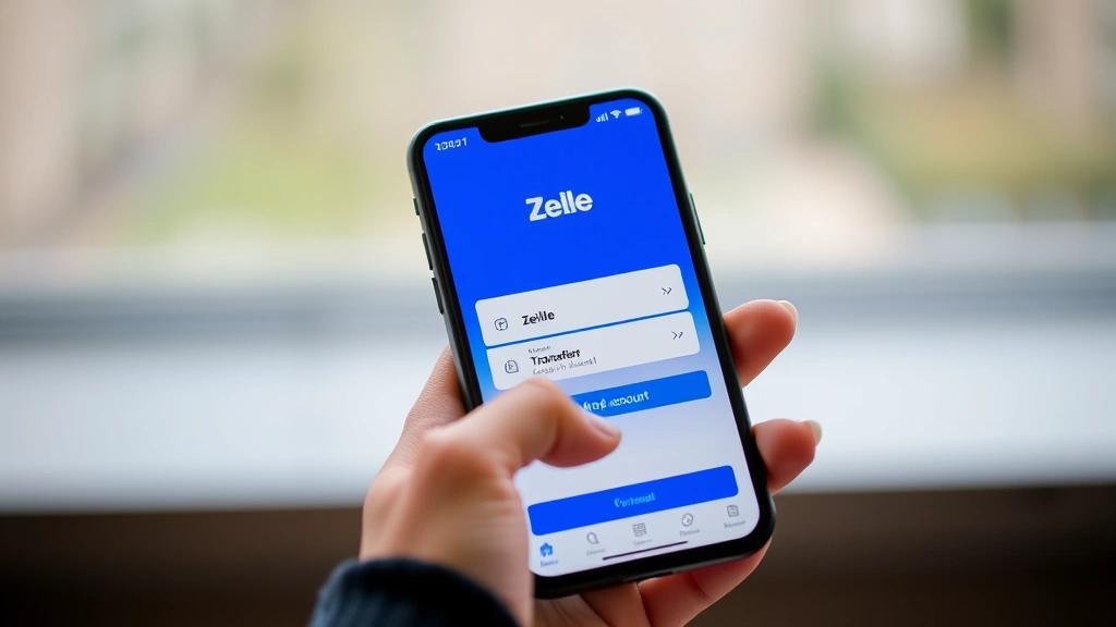 zelle tax reporting - 
Close-up of hands holding a smartphone displaying Zelle app interface with bank