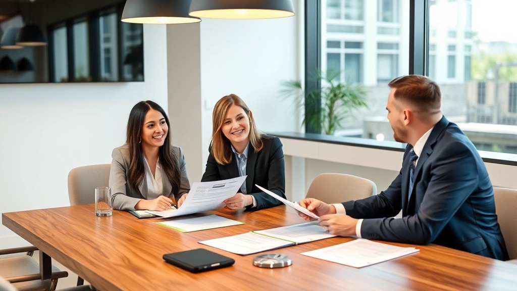 zelle tax reporting - 
Financial advisor in professional setting explaining tax documents to client ac