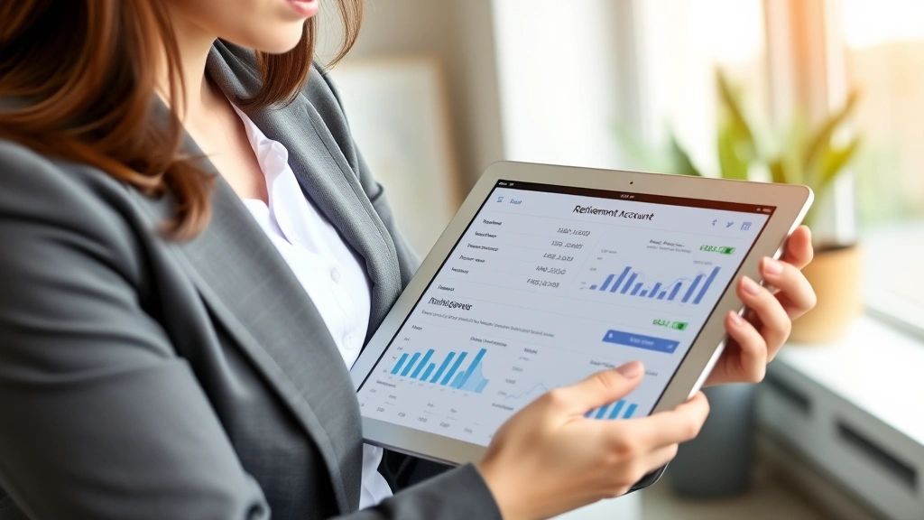 zero tax elimination program -
Businesswoman in blazer reviewing retirement account statements and investment